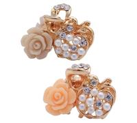 BUTIFULSIC 2pcs Small Alloy Hair Claws for Women Stylish Hair Jaw Clips for Everyday Use and Creating A Chic Beautiful Look