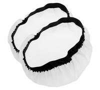 BUTIFULSIC 2pcs White Cloth Lamp Covers round Lampshades Softening Light Protecting Eyes for Photography and Flash Lamp Use