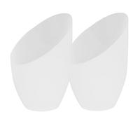 BUTIFULSIC 2pcs White Inclined Head Horseshoe Lamp Shades 30mm Middle Hole Plastic Table Lamp Covers Replacement for Home and Bedside Lighting