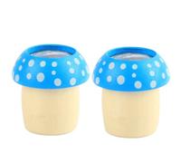 BUTIFULSIC 2pcs Wooden Mushroom Kaleidoscope Educational Gift for Blue Smooth Polished Colorful Visual Development Stimulates Creativity and Imagination