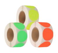 BUTIFULSIC 3 Rolls Self-Adhesive Use First Inventory Control Labels for Restaurant Food Service, Fluorescent Red Green Yellow Priority Kitchen Stickers for Food Rotation and Organization