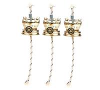 BUTIFULSIC 3 Sets Kerosene Lamp Burner Replacement with Built Wick Adjuster Oil Lamp Wick for Vintage Lanterns Metal Regulator Easy to Install and Cut