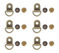 BUTIFULSIC 30 Sets 9x14mm Half Brass Detachable Handbag Buttons Shoes Buckles DIY Accessories for Bags and Shoelaces, Antique Copper Color, Sewing Fasteners for Craft Projects