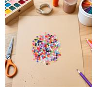 BUTIFULSIC 300pcs Frosted Acrylic Round Beads Rainbow Mixed Colors for DIY Jewelry Making Phone Chain Bead Crafts Bracelet Spacer Loose for Handmade Accessories