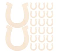 BUTIFULSIC 30pcs Wooden Horseshoes Shaped Cutout DIY Graffiti Chip Beige Wood Pieces for Staining Versatile DIY Applications Creative Art Projects for Craft Enthusiasts and Families