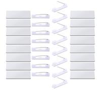 BUTIFULSIC 32pcs DIY Name Tags with Clip and Pins for Workplace Identity Display, Sublimation Density Board Material Blank Badges Suitable for Office Use
