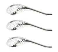 BUTIFULSIC 3pcs 304 Stainless Steel Caviar Colander Strainer Spoon Set for Kitchen Cooking, Egg Strainer and Spherification Tool for Home Use