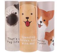 BUTIFULSIC 3pcs Car Tissue Cylinders with Cute Printed Design, 40 Sheets Each, Round Paper Towel Boxes for Travel and Car Cup Holders, Multi-Color Facial Wipes for Vehicle Use