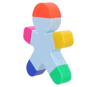 BUTIFULSIC 3pcs Cute Human Figure Highlighter Marker Pens Lightweight Plastic Multi-color Fluorescent Effect Novelty Stationery Highlighters for School and Reading