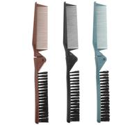 BUTIFULSIC 3pcs Portable Folding Comb with Dual-sided Teeth, Mini Pocket Hair Brush for Men and Women, Made of Plastic, Easy Hair Styling and Minimizes Pulling, for Home and Travel Use
