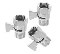 BUTIFULSIC 3pcs Shower Flow Limiter with Universal Compatibility, Metal Construction, High Temperature Resistance, Chrome Finish, G1/2" Thread, Suitable for Rv and Bathroom Use