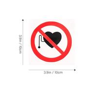 BUTIFULSIC 3pcs Warning Sticker for Public and Private Hospitals Self-adhesive Vinyl Safety Sign with Obvious Warning Signs and Good Viscosity for Health and Safety