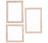 BUTIFULSIC 3pcs Wooden Papermaking Mold and Deckle Frames with Fine Mesh Screen, Smooth Rounded Edges, Safe for Hands-on Crafting and Repeated Washing, for DIY Paper Crafts and Plant Specimen