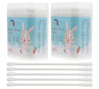 BUTIFULSIC 400pcs Baby Cotton Swabs round Spiral Head Tip, Made from Cotton and Paper, Gently Cleans and Dries for Ear and Nose, Strong Toughness, Suitable for Eyes and Toes,