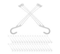 BUTIFULSIC 40pcs Plastic Hanging Plant Hooks for Outdoor and Balcony Use, White Flower Pot Hangers Supporting Effective Drainage and Aesthetic Enhancement for Lanterns and Bird Feeders
