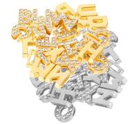 BUTIFULSIC 48pcs Alloy Jewelry Making Pendants Letter Charms Letter Pendants English for Diy Bracelet Ornaments Jewelry Ornaments