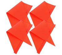 BUTIFULSIC 4pcs Bicycle Safety Flags in Red Triangular Pvc Material for Enhanced Cycling Safety and Easy Replacement, Suitable for Bicycles and Cycling Activities, the Elderly
