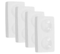 BUTIFULSIC 4pcs Ceramic Laboratory Spotting Plate White Chemical Experiment Plate for Sample Analysis Reaction Observation and Colour Measurement