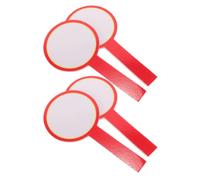BUTIFULSIC 4pcs Portable Handheld White Board Dual-Sided Dry Erase Paddle for Classroom Voting and Judging, Easy to Write and Wipe Clean Plastic Scoreboard for Sports Events