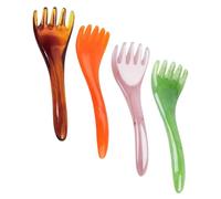 BUTIFULSIC 4pcs Resin Five-Claw Head Massager Comb for Scalp Massage and Relaxation, Multi-Functional Meridian Massage Tool for Stress Relief and Hair Care at Home Or Travel Random Color