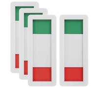 BUTIFULSIC 4pcs Sliding Privacy Door Signs 3x7cm White No Text Vacancy Occupied Indicator for Office Conference Room Bathroom Restroom Use