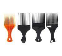 BUTIFULSIC 4pcs Wide Tooth Afro Hair Comb for Men and Adults Abs Plastic Hairdressing Tool for Perming and Coloring Hair and Barbershop