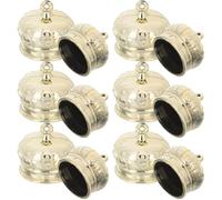 BUTIFULSIC 50 Pcs Golden Plastic Bauble Caps Tops for Craft Toys and Handcraft, Reusable with Hanging Hole, for Hanging Ornament DIY and Creative Ball Caps