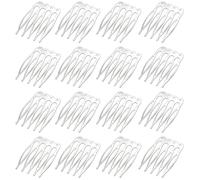 BUTIFULSIC 50pcs Decorative French Hair Side Combs for Women Bridal Wedding Hair Accessories Silver Iron Material 5 Teeth Hold and Wedding Veil Suitable for Prom and Honeymoon