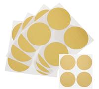 BUTIFULSIC 50pcs DIY Labels Round Labels Golden Scratch Off Paper Stickers Easy to Use Peel and Stick Delicate Simple Round Shape Design for Celebration Occasions and Letters