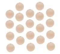 BUTIFULSIC 50pcs Wood Beads Round Spacer Beads Simple DIY Crafts Making Home Decoration