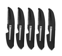 BUTIFULSIC 5pcs Folding Pocket Beard Comb for Men Mustache Hair Styling Tools Portable Plastic Grooming Comb for Daily Beard Care