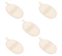 BUTIFULSIC 5Pcs Natural Loofah Bath Scrubbing Towels with Hanging Hole, Beige 12X8Cm Exfoliating Body Bathing Tools for Shower and Spa Use