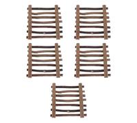 BUTIFULSIC 5pcs Retro Natural Wooden Sticks for DIY Crafts and Micro Landscape Decor, Smooth Polished Brown Wood Material for Fairy Garden Ornaments and Creative Crafting Projects