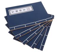 BUTIFULSIC 5PCS Vintage Wuxia Kung Fu Notebook Set, Retro Bound Journals with Blank Pages, Asian Style Cosplay Diary Notepad for Writing, Memorandum, and Sketching in Ancient Chinese Style