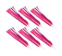 BUTIFULSIC 6pcs Bike Handlebar Streamers Tassels and Boys, Lightweight Polyester Ribbons for Tricycles and Scooter Handles, Colourful and Sturdy Decorations for Party Parade Or