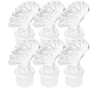 BUTIFULSIC 6pcs Glass Aroma Dispenser Caps Multi-Functional Reusable Bottle Plugs with Rubber Seal Special Shape Decorative Container Caps for Vanity Table and Birthday