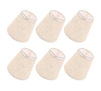 BUTIFULSIC 6pcs Mini Linen Clip-On Lampshades for E14/E27 Bulbs, Replacement Fabric Lamp Shades for Table, Wall and Chandelier Lights, Natural Linen Barrel Covers