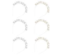 BUTIFULSIC 6pcs New Year Headbands for Women with Glittery Rhinestone Letters, Lightweight Alloy Material, Secure Fit Design, for Countdown and Dancing Holiday Celebrations
