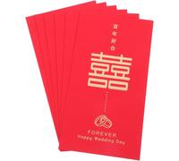 BUTIFULSIC 6pcs Red Money Envelopes Wedding Favors Traditional Chinese Style Paper Packets Wishes Prosperity and Fortune Suitable for Chinese Lunar New Year and Weddings