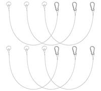 BUTIFULSIC 6pcs Stainless Steel Safety Tether Ropes Outdoor Cable Lanyard Marine Hardwares Fall Protection Wire for Mining Lamp Security
