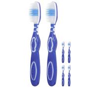BUTIFULSIC 6pcs Toothbrushes with Short Handle Wear-Resistant Prison Toothbrushes Nylon Pp TPR Material Easy to Store Prevents Spread of Dirty Things Portable Oral Care for Inmates