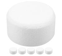 BUTIFULSIC 6pcs White Round Floral Foam Blocks for Flower Arranging and Packing Items Multi-Function Foam for Flower Art Projects and DIY Crafts Arrangement Supplies