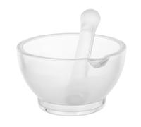 BUTIFULSIC 8oz Glass Mortar and Pestle Set, Mini Pharmacy Grinding Bowl for Medicine Powder Mixing, Laboratory Powder Grinder Tool Suitable for Spice Crushing and Garlic Mashing