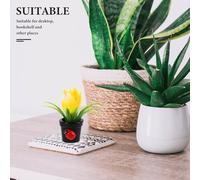 BUTIFULSIC 8pcs Artificial Mini Flower Potted Plants Bulk Set, Cute Simulation Miniature Fake Blossoms for Home Desk Decoration, Small Creative Bonsai Ornaments for Indoor Accents