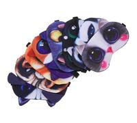 BUTIFULSIC 8pcs Cute Cat and Dog Sleep Eye Masks for Travel and Party Games, Flexible and Comfortable Velour Blindfolds with Soft Short Plush Material for Boys and Girls and Children
