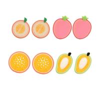BUTIFULSIC 8pcs Fruit Shaped Bath Sponge Set, Soft Exfoliating Sponge to Remove Dead Skin and Massage the Skin, Bath Scrubbers for Gentle Cleansing