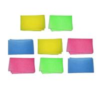 BUTIFULSIC 8pcs Long Back Scrubber Towel Set for Women Adults, Nylon Bath Body Cloths That Remove Sweat and Create Bubbles, for Shower and Bath Cleaning in Yellow Green Blue Pink