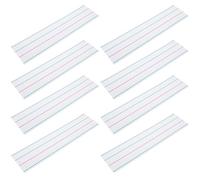 BUTIFULSIC 8pcs Magnetic Name Tags Dry Erase Labels Plastic Multi-Purpose Label with Four-line Grid Design Magnetic Paste for Classroom Signs and Office Supply