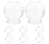 BUTIFULSIC 8pcs Vacuum Cupping Thick Glass Cup for Cupping Therapy Designed to Dispel Wind and Dampness for Back Massage and Relaxation