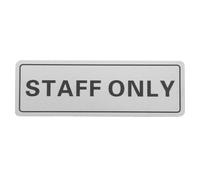 BUTIFULSIC Aluminum Staff Only Sign for Store Door Plate and Visible Text, Silver Wall Sign Featuring Versatile Settings and Sleek Professional Design, Easy to Install in Offices